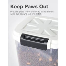 LivLab Mker Airtight Dog food storage container with lids,Dog Treat Container With Measuring cup,Dry Pet Food storage bin for Dogs,Cats and Birds, 3in1 set