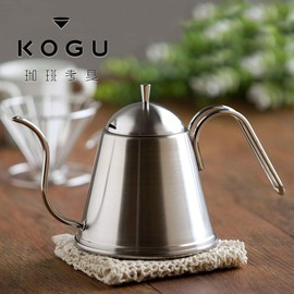 Kogu Coffee Pitcher, Drip Pot ITTEKI 700ml 【Made in Japan】 Direct Fire, IH Compatible, Dishwasher Safe, Drip Drip, Narrow Mouth, Easy to Pour, Lid Included, Kettle, Stainless Steel Handle, Tsubasa