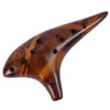 Mulucky Ocarina 12 Hole Alto C Smokey Straw Fired Ceramic