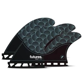 Futures Fins Rasta Honeycomb Quad Fin Black-Teal