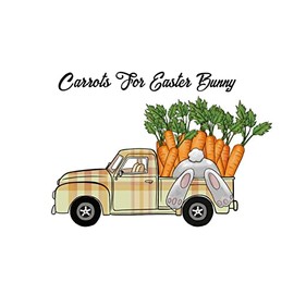 Carrot for Easter Bunny Cute Trunk Rabbit Decals for Computer Mug Cup Glass Car Decor Vinyl Removable Easy to Apply Large Happy Easter Giftss for Women 6inch