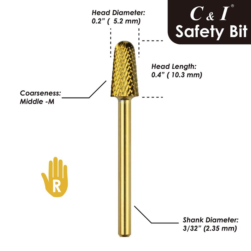 Safety Bit Carbide Nail Drill Electric Manicure Nail Drill for