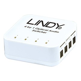 LINDY 4 Way TosLink Digital Optical Audio Switch (70416)