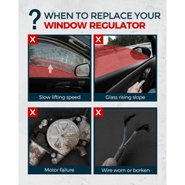 PHILTOP 741-769 Power Window Regulator with Motor Front Passenger Side Replacement for Cherokee 1997-2001(4-Door)