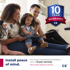 Connecticut Electric UBIF230N 30 Amp New Federal Pacific Electric Stab-Lok NA230 Replacement. Two Pole Thick Series Manufactured, Gray