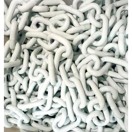 5/16” Proof Coil Weld Steel Chain, White Powder Coated After Zinc Plated, Anchor Chain, Multiple Length Avaliable (40ft)