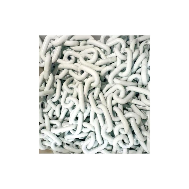 5/16” Proof Coil Weld Steel Chain, White Powder Coated After