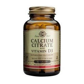 Solgar Calcium Citrate with Vitamin D3 60 Tablets