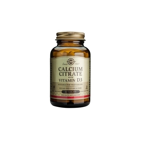 Solgar Calcium Citrate with Vitamin D3 60 Tablets