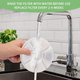 Vekonn Cat Water Fountain Filters, 12 Pack Cat Fountain Replacement Filters for 2.4L Stainless Steel Top Pet Water Fountain