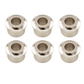 Musiclily Pro Metal Vintage / Modern 6 mm to 10 mm Guitar Conversion Sockets Adapter Press-in Sleeves for Mechanics, Nickel (Pack of 6)