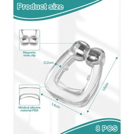 TPZORJX Pack of 8 anti-nose clips, Anti Nasenklammer Schnarchen, snoring clips, Schnarch Stopper, anti-snoring sleep clips, snoring stopper, reusable anti-snoring, sleep clips for relaxed nights