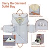 Garment Bag for Travel, Large Canvas Stripes Duffle Bag for