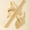 Chunky Geometric Twisted Statement Earrings for Women, Exaggerated 14K Gold