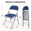 Bonnlo Folding Chair, Padded Folding Chairs with Cushion, Back and