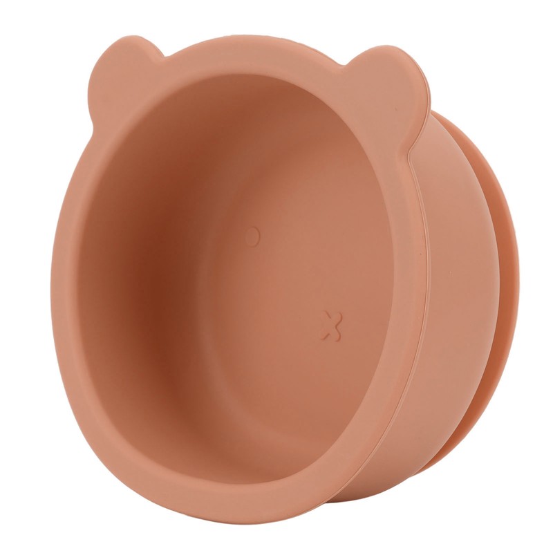 Silicone Baby Bowl Spoon Set with Bottom Suction Cup Ergonomic