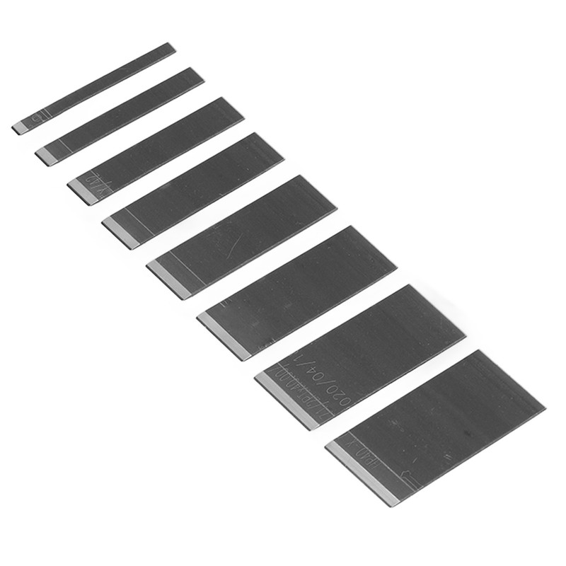 8pcs Leather Blades Different Sizes Steel Scraper with Storage Box