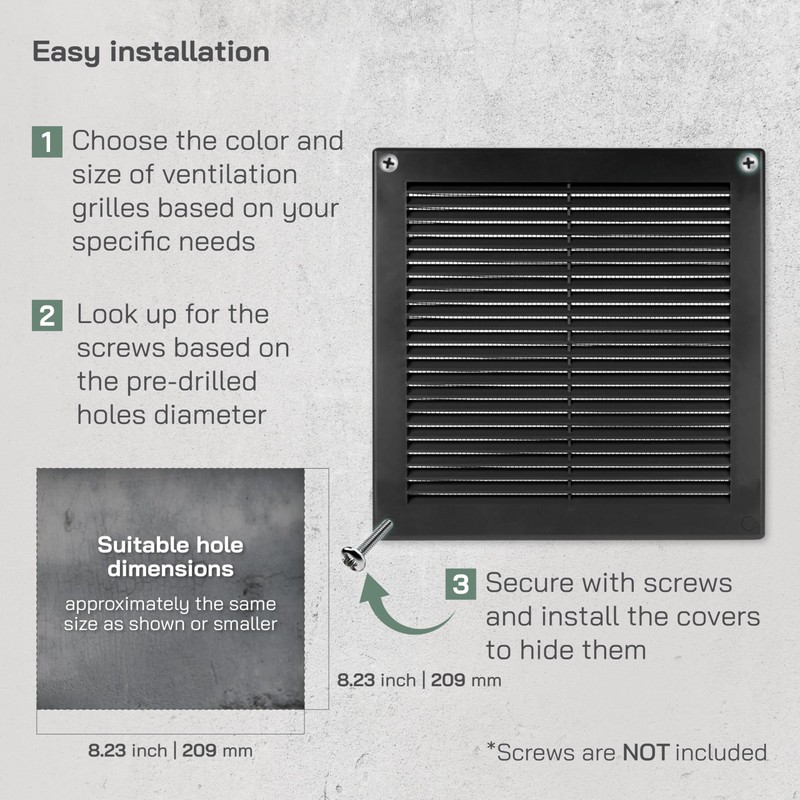 Vent Systems 8" x 8" Inch (Opening Dimensions) - Pack