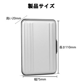 Micro SD Card Case, 16 Cards (8 microSD + 8 SD), Memory, Black, Aluminum, Card Case, Storage Box, Double-Sided Storage, Dustproof, Waterproof, Shock Resistant (Silver)