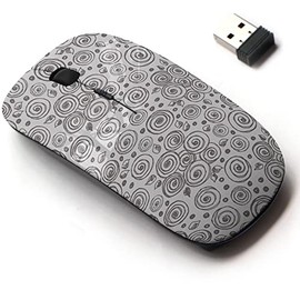 2.4G Wireless Mouse with Cute Pattern Design for All Laptops and Desktops with Nano Receiver - Floral
