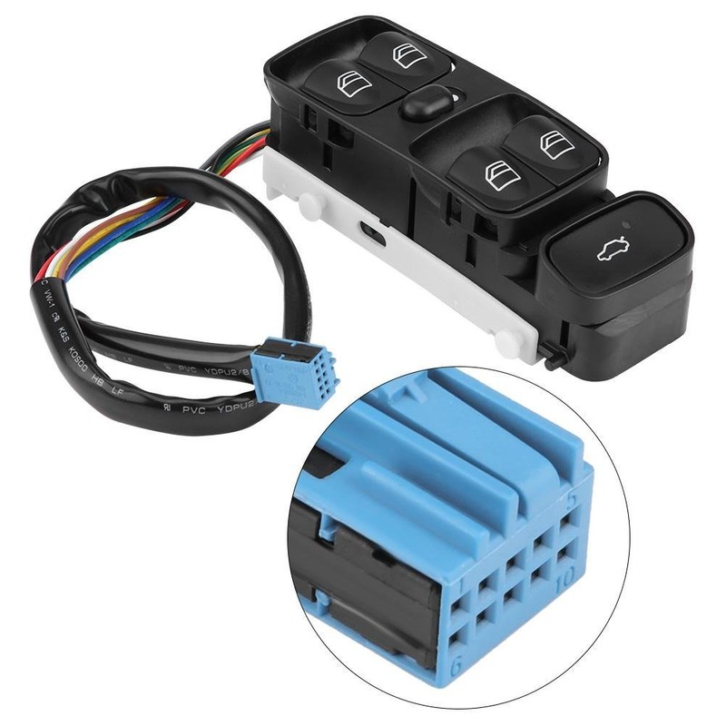 KIMISS Car Window Switch A2098203410, Plastic Switch for Electric Window