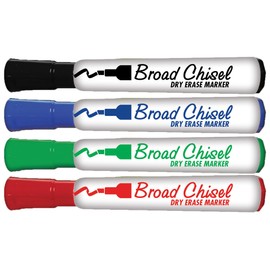 Board Dudes SRX Dry Erase Markers, Broad Tip, 4 Pack – Assorted Colours (CXY30) by The Board Dudes