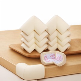 KOME Corner Guard Cushion, White, 10 Tables, Repeated Type, No Glue Residue, Corner Protection, Furniture, Corner Cover, Guard