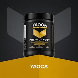 YAOCA Pre-WorkOut Suplemento en polvo 360g | Con Creatina Monohidratada! | 60 servicios |Sabor Durazno-Mango | enriquecido con Vitamina C | Libre de azúcar | ¡Potencia tu entrenamiento!
