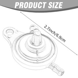MospdyGear Motorcycle 3 Way Vacuum Fuel Pump Petcock Valve, Replacement for GY6 50cc 125cc 150cc, Replacement for Taotao Replacement for Kazuma