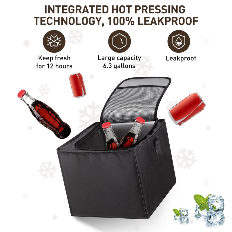 HIRALIY 4 in 1 Car Trunk Storage Organizer with Leakproof