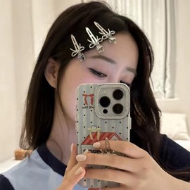 Metal Bow Hair Clip for Women Girls Bow Barrette Hair Clips for Teen Girls Metal Duckbill Hair Clips for Curly Hair Bowknot Hair Clip for Hair Accessories Ornaments for Women 2PCS