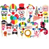 2 Sets Clown Photo Props Circus Hand Mask Handheld Photo