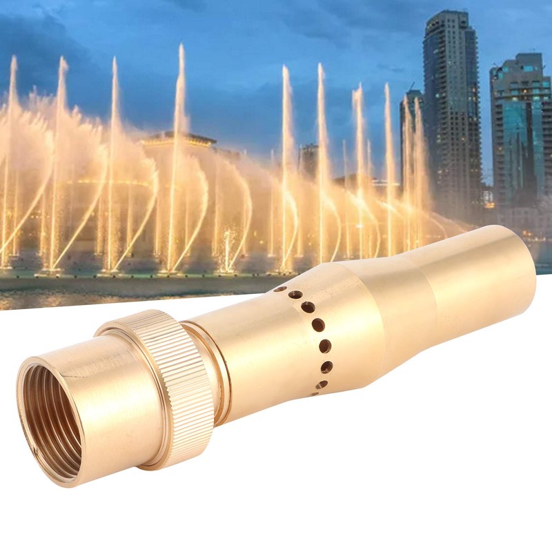 Female Thread Fountain Nozzle Brass Multihole Bubbling Sprinkler for Garden