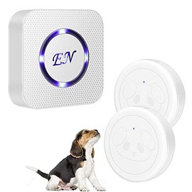 EverNary Dog Door Bell Wireless Doggie Doorbells for Potty Training with Warterproof Touch Button Dog Bells Included Receiver and Transmitters (White)