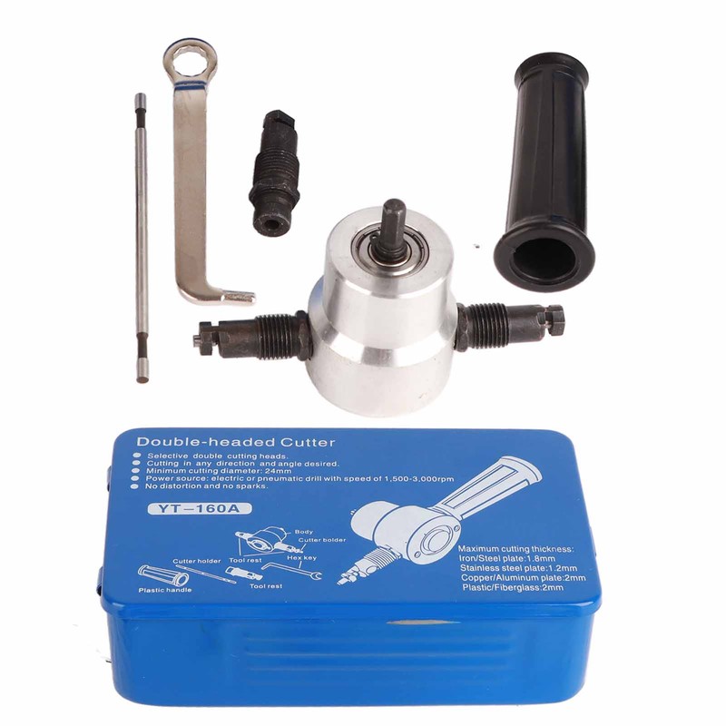 Sheet Metal Nibbler Double Headed 160a Metal Cutting Tool Drill
