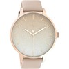 Oozoo Large Women's Watch with Leather Strap and 5-Minute Line
