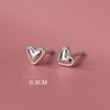 Kokoma Tiny Heart Stud Earrings 925 Sterling Silver for Women