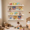 Conamily Nursery Book Shelves, Scalloped Floating Shelves Set of 2