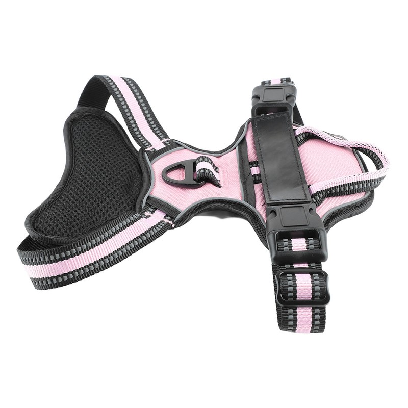 Dog Harness Double Layers Adjsutable Breathable Mesh Reflective Escape Proof