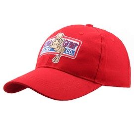 Bubba Gump Shrimp Hat Shrimp Co. Embroidered Adjustable Cotton Forest Gump Caps Unisex (Red)