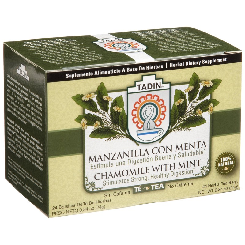 Tadin Tea, Manzanilla/Menta (Chamomile with Peppermint) Tea, 24-Count Tea Bags