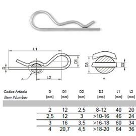 10Pcs Stainless Steel R-Clip Split Pin - Secure Shaft Retaining Beta Pin with Durable Spring Cotter Design (3mm x 60mm)