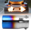 Exhaust Tip 3in Inlet 3.5in Outlet 6.4in Length Straight Edge