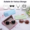PATIKIL Foldable Glasses Case, Triangle Magnetic Sunglasses Organizer Case PU