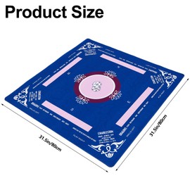 PCHAGOHX Mahjong Mat with Carrying Bag, Anti-Slip Gaming Mat 31.5x31.5 Inch, Multi Purpose Game Table Cover for Mahjong/Poker/Board Games/Card Games/Dominoes