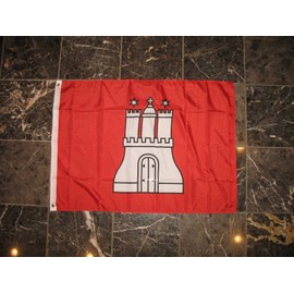 2x3 Germany German State Hamburg Castle Flag 2'x3' German Rough tex knitted flag banner