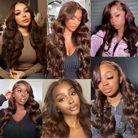 30 30 30 Inch Color 4 Body Wave Bundles Human Hair Chocolate Bundles Brown Human Hair Bundle Double Weft Niegmeg Brown Body Wave Bundle