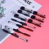 10 Piezas Cepillo Plegable Doble, Maquillaje Portátil Negro