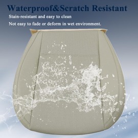 NLQR Front Driver Bottom Seat Cover Replacement Perforated Microfiber Leather Tan Compatible with Subaru Outback 2015 2016 2017 2018 2019