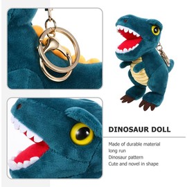 ORFOFE Dinosaur Keychain Gold Keyring Cute Dinosaur Stuffed Animal Keychain for Men Women Kids Backpack Car Keys Pendants Children's Day Graduation Present Kid Birthday Gift